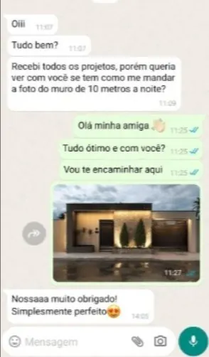Depoimento WhatsApp - cliente elogiando o preço acessível do método